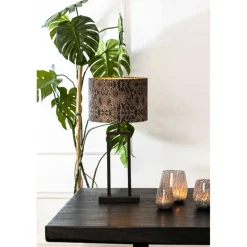 Lampenvoeten|Ygo Lampvoet SHIVA L Met. Mat Zwart