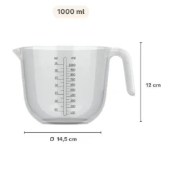 Keukenaccessoires|Kookaccessoires|Ygo Maatbeker CHEF IT Glas 1L m/Deksel Nordic Sage