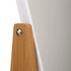 Wastafelaccessoires|Spiegels|Ygo Make-Up Spiegel SINDRE Bamboe Wit