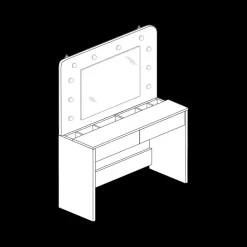 Kaptafels|Ygo Make-uptafel MARIT Wit