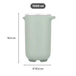 Kookaccessoires|Bakaccessoires|Ygo Mixbeker CHEF IT 1L m/Deksel Chalk