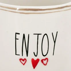 Servies|Ygo Mok ENJOY/COFFEE Wit/Zwart Ass.