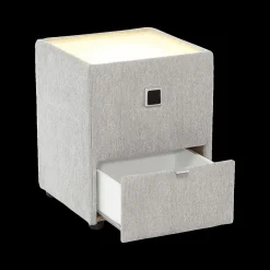 Nachttafels|Ygo Nachttafel ASTEN Chenille 444/19 Grijs