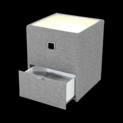 Nachttafels|Ygo Nachttafel ASTEN Stof 369/09 Lichtgrijs