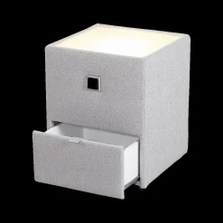 Nachttafels|Ygo Nachttafel ASTEN Stof 474/09 Lichtgrijs