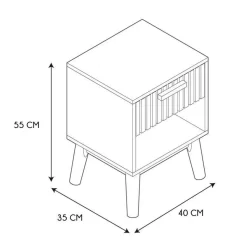 Nachttafels|Ygo Nachttafel CALUNA Naturel