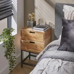 Nachttafels|Ygo Nachttafel FLORIEN Massief Acacia