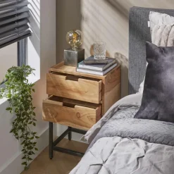 Nachttafels|Ygo Nachttafel FLORIEN Massief Acacia
