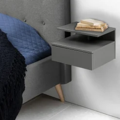 Nachttafels|Ygo Nachttafel Hangend FREYDIS Grijs