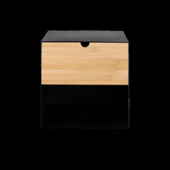 Nachttafels|Ygo Nachttafel Hangend MAYRA Zwart metaal/bamboe