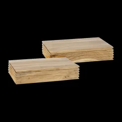 Nachttafels|Ygo Nachttafel HIRO Hangend Massief Acacia