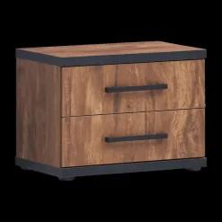 Tapijten | Meubels|Ygo Nachttafel MATHIS Acacia/Black Concrete