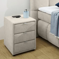 Nachttafels|Ygo Nachttafel WEERT Chenille Beige