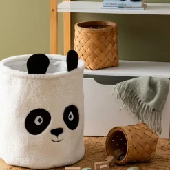 Decoratieve Accessoires|Tapijten |Ygo Opbergmand PANDAI Panda Poly Wit/Zwart