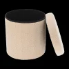 Opbergboxen|Decoratieve Opbergers|Ygo Opbergpouf BUOLI Rond Teddy Beige