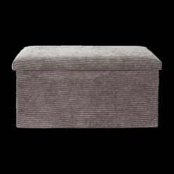 Opbergboxen|Decoratieve Opbergers|Ygo Opbergpouf COLLETE Rh Rib Taupe