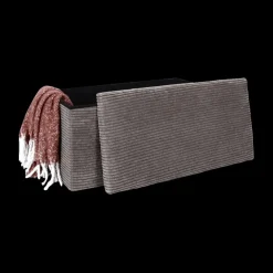 Opbergboxen|Decoratieve Opbergers|Ygo Opbergpouf COLLETE Rh Rib Taupe