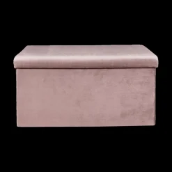 Opbergboxen|Decoratieve Opbergers|Ygo Opbergpouf FLIRAX Rechthoek Roze