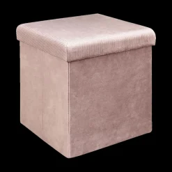 Opbergboxen|Decoratieve Opbergers|Ygo Opbergpouf FLIRAX Vierkant Roze