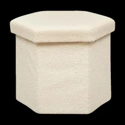 Opbergboxen|Decoratieve Opbergers|Ygo Opbergpouf HEXIO Beige