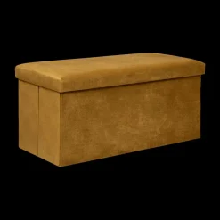 Opbergboxen|Decoratieve Opbergers|Ygo Opbergpouf LILORA Oker