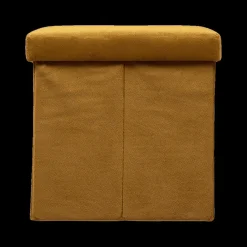 Opbergboxen|Decoratieve Opbergers|Ygo Opbergpouf LILORA Oker