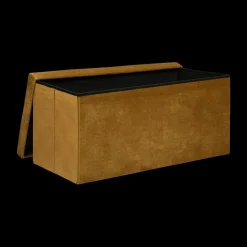 Opbergboxen|Decoratieve Opbergers|Ygo Opbergpouf LILORA Oker