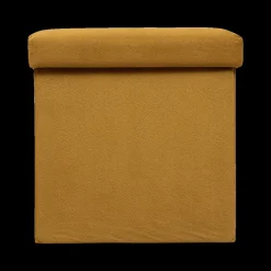 Opbergboxen|Decoratieve Opbergers|Ygo Opbergpouf LILORA Vk. Oker