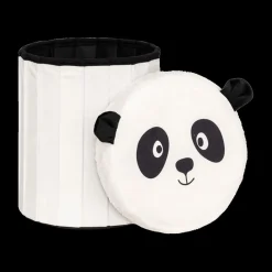 Decoratieve Accessoires|Tapijten |Ygo Opbergpouf PANDAI Panda Poly Wit/zwart