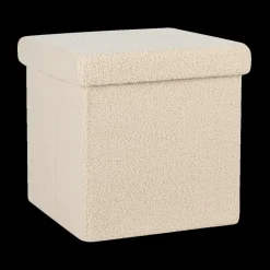Opbergboxen|Decoratieve Opbergers|Ygo Opbergpouf TELLIA Teddy Beige