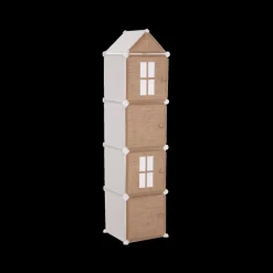 Slaapkamer|Accessoires|Ygo Opbergrek CASTLE 4Del. Met/Poly Wit/Beige