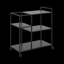 Opbergrekken & -Trolleys|Keukenrekjes|Ygo Opbergtrolley 3 leggers SPARROW Metaal Zwart