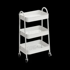 Opbergrekken & -Trolleys|Ygo Opbergtrolley ILLO 3Niv. Met. Wit