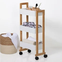 Opbergrekken & -Trolleys|Ygo Opbergtrolley LARSY 3Niv. Wit