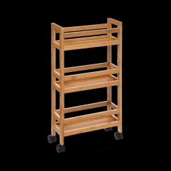 Opbergrekken & -Trolleys|Ygo Opbergtrolley LUNT 3Niv. Bamboe