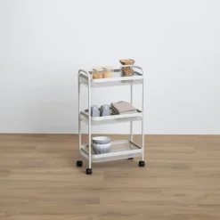 Opbergrekken & -Trolleys|Keukenrekjes|Ygo Opbergtrolley TIMAR H79 Greige
