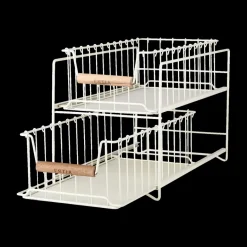 Servies|Keukenaccessoires|Ygo Organiser DOROTA 2 Niveaus Metaal Beige