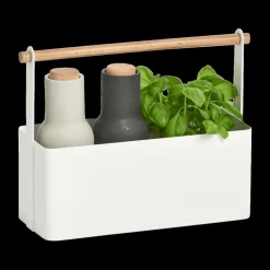 Keukenaccessoires|Servies|Ygo Organiser WHIRT Rh. Met. Wit/Bamboe