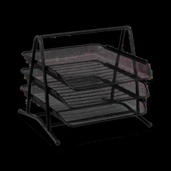 Bureau-Accessoires|Ygo Papieropberger CAJAYA 3Del. Metaal Zwart