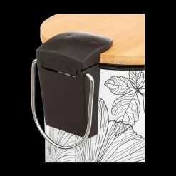 Vuilbakken|Ygo Pedaalemmer BLACKFLORA Rond 3L Wt/Zw