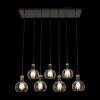 Hanglampen|Ygo Pendel RAGA 7Del. Lang Zwart/Koper