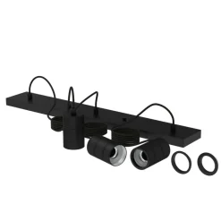 Hanglampen|Ygo Pendel RETRO RH 3D. Plafondplaat Zwart