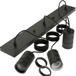 Hanglampen|Ygo Pendel RETRO RH 3D. Plafondplaat Zwart