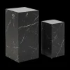 Salontafels & Bijzettafels|Ygo Piedestals S/2 LIVA Zwart Marmerlook