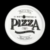 Servies|Kookaccessoires|Ygo Pizzabord PIZZA Porselein Wit/Zwart