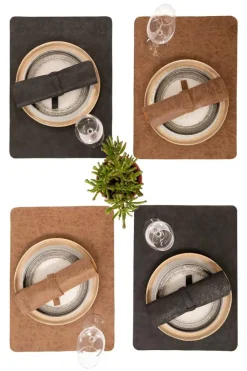 Tafellinnen & -Textiel|Ygo Placemat HARRIS RH Zwart