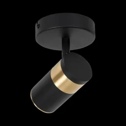 Spots|Ygo Plafondspot GORIK 1Del. Zwart/Goud