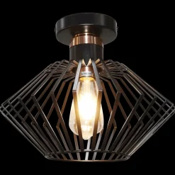 Plafonniers|Ygo Plafonier SHURU Zwart/Koper