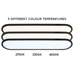 Plafonniers|Ygo Plafonnier ELLY XL Ovaal Zwart