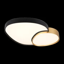 Plafonniers|Ygo Plafonnier RISE XL Met. Mat Zwart/Goud